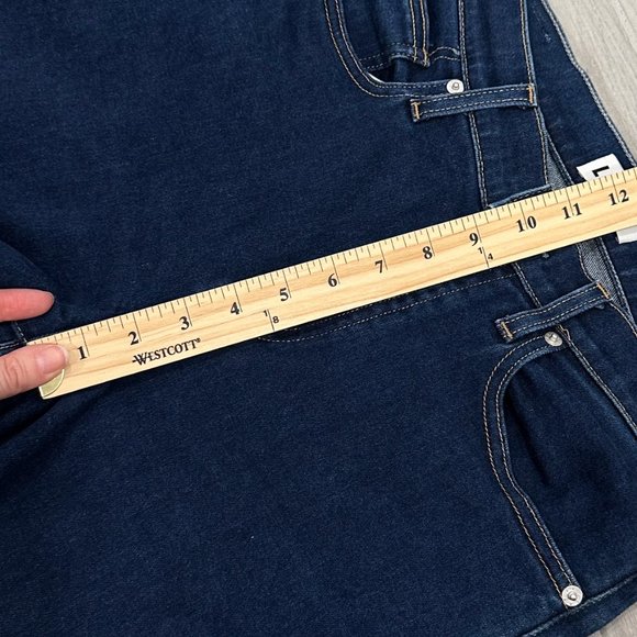 Revolve LE JEAN Vivie Slim Stovepipe Jeans in Frankie Wash Dark Denim Size 29 - Picture 11 of 15